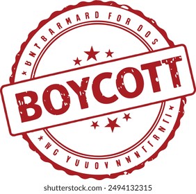 Boycott red stamp vector illustration 
