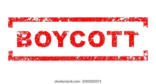 Boycott Red Stamp Vektorgrafik Fit für Wasserzeichen Boycott