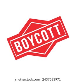 Boycott Rubber stamp Design art Illustration 