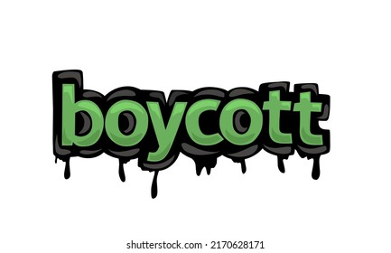 BOYCOTT vector graffiti writing on white background