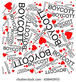 Boycott words with hearts