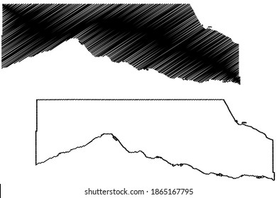 Boyd County, Nebraska (U.S. county, United States of America, USA, U.S., US) map vector illustration, scribble sketch Boyd map