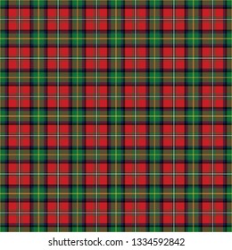 Boyd's modern tartan. Seamless pattern of a traditional Scottish tartan of Boyd's clan for fabric, kilts, skirts, plaids. Frequent, small weaving.