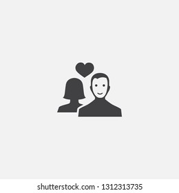 boyfriend base icon. Simple sign illustration. boyfriend symbol design. Can be used for web, print and mobile