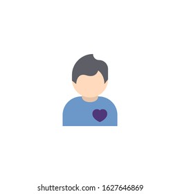 boyfriend creative icon. From Valentines Day icons collection. Isolated boyfriend sign on white background