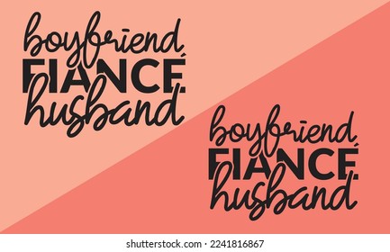 Boyfriend  Husband Greeting  Vector typography for baby girl or boy. Kids 1st celebration lettering. Text design for cards and clothes. Cartoon illustration.