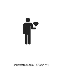 boyfriend icon vector isolated