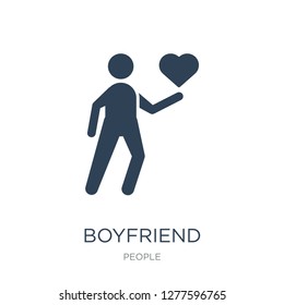 boyfriend icon vector on white background, boyfriend trendy filled icons from People collection, boyfriend vector illustration