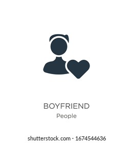 Junge Freund Symbol Vektorillustration. Trendy flacher Freund Symbol aus der Kollektion von Menschen einzeln auf weißem Hintergrund. Vektorillustration-Illustration kann für Web- und Mobile-Grafikdesign, Logo, eps10 verwendet werden
