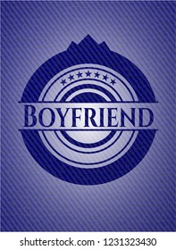 Boyfriend with jean texture