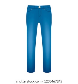 Boyfriend jeans icon. Clothes vector design