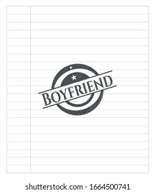 Pencil-Effekt von Boyfriend. Vektorillustration Illustration. Detaillierte Angaben.