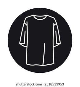 Namorado T-Shirt linha ícone preto. Assine para página da Web, aplicativo móvel, botão, logotipo. Botão isolado do vetor. Traçado editável.