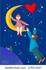 boyfriends flying to the moon