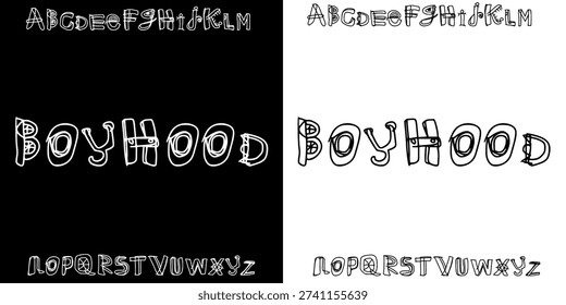 boyhood font vector for lettering and design