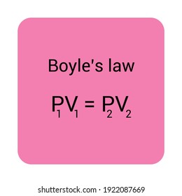 Boyle's Law Formula On White Background