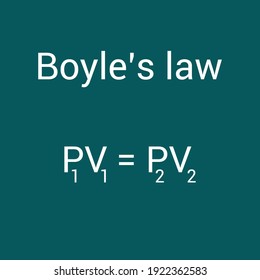 Boyle's Law Formula On White Background