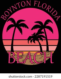 Boynton florida beach summer t shirt design