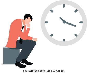 A ansiedade do menino aumenta enquanto ele contempla a marcha implacável do tempo, temendo sua passagem rápida e futuro incerto.