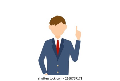 Boys, blazer uniform, confidently tapping his chest