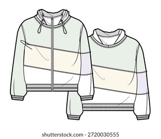 Boys bomber jacket vector design mockup template technical flat drawing.