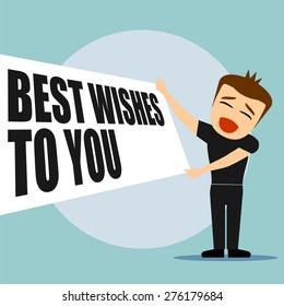 Boys cartoon character - best wishes board