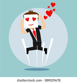boys cartoon character - falling in love 
