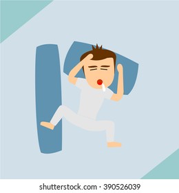 Boys Cartoon Character Sleep Stock Vector (Royalty Free) 390526039