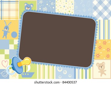 Boys children frame - border of the patterns