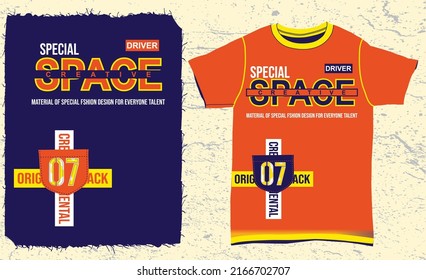 Boys' clothes with space writing and fringed frame and background of spots and ink