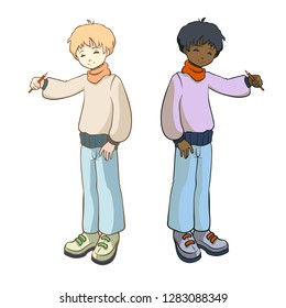 boys of different nationalities
