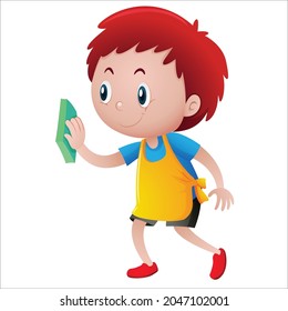 chicos que realizan diferentes tareas vectoriales