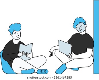 Los chicos están haciendo estudios grupales.