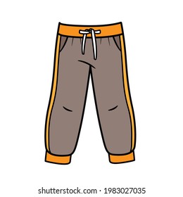 Farbvarianten für die Farbgebung von Boy's Zugstring-Sweatshots einzeln auf weißem Hintergrund