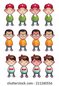 boys emotions set