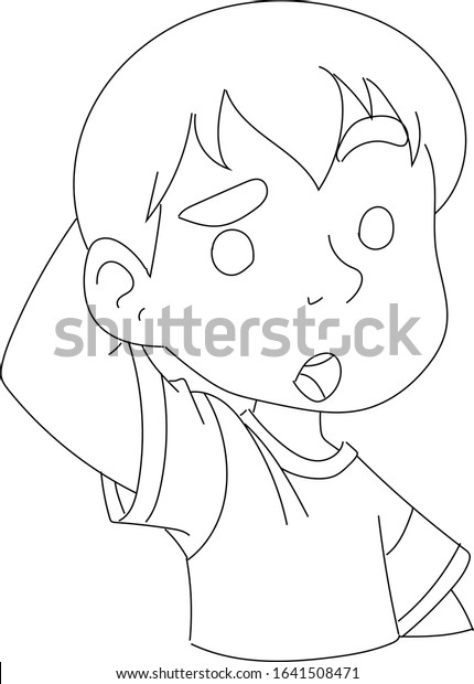 Coloring Page Of A Boy's Face / 1 / This particullar coloring sheet height & width is about 600 pixel x 880 pixel with approximate file size for around 47.87 kilobytes.