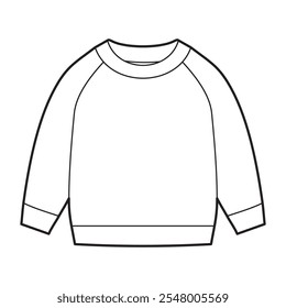 Outlined clothes raglan design