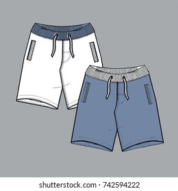 boys flat sketch template isolated