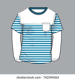 boys flat sketch template isolated