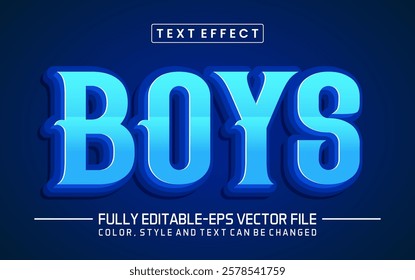 Boys font Text effect editable