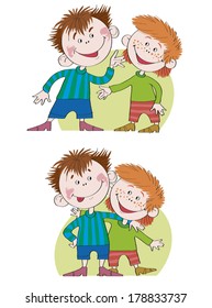 Boys friends - communicate, are on friendly terms.