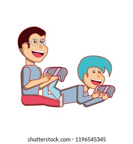 boys with game control character