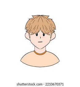 boys and girl avatar ilustration with soft colour, young character, male and female avatar