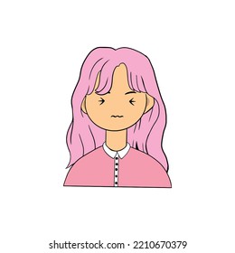 boys and girl avatar ilustration with soft colour, young character, male and female avatar