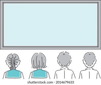 Boys and girls attending classwork