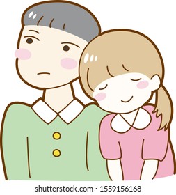 Boys and girls cuddling during a date