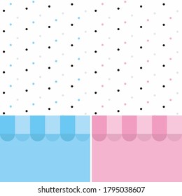 boys and girls fun background with pink and blue color vector