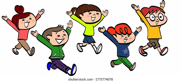 Boys and girls play together