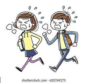 Boys and girls: running