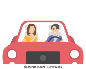 Boys and girls are very happy driving out